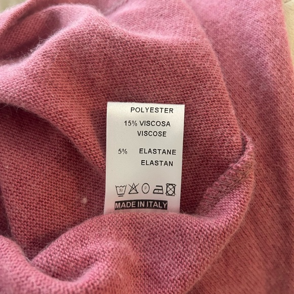 SOUVENIR- pink sweater half sleeve dress 80%POLYESTER 15%VISCOSA 5 %ELASTANE - Picture 7 of 8